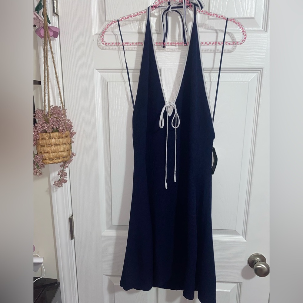 Wild Fable Navy Halter Mini Dress